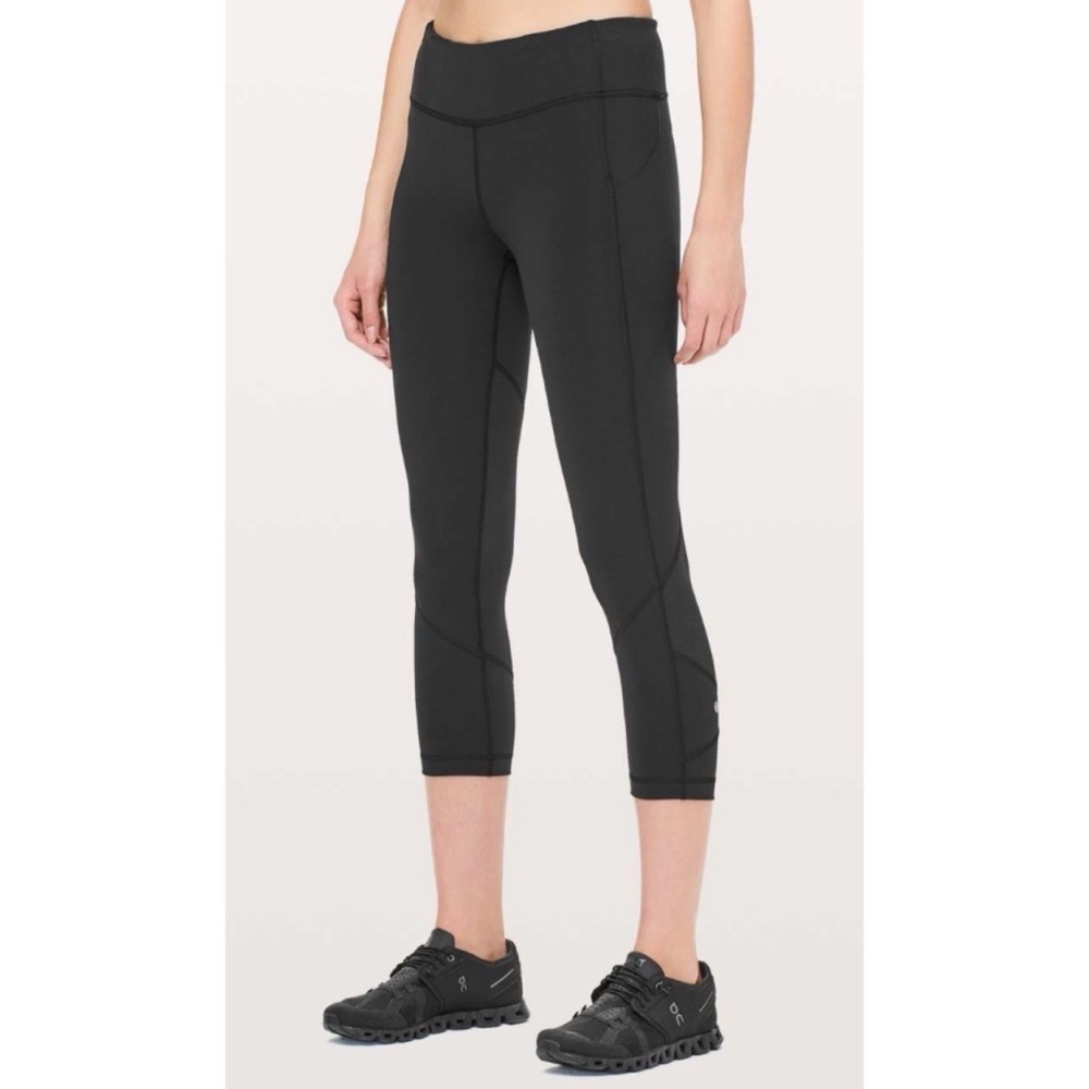 LULULEMON Black Pace Rival Crop Full On Luxtreme 22”